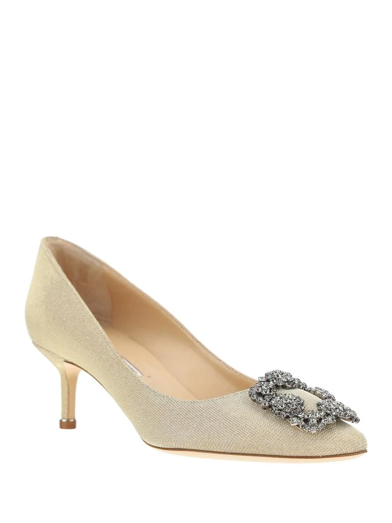 商品Manolo Blahnik|Manolo Blahnik Hangisi FMC Glitter 050 Pumps Shoes,价格¥8794,第2张图片详细描述