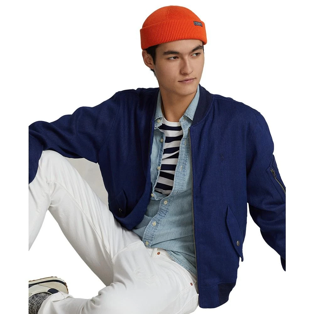 商品Ralph Lauren|Men's Stretch Linen-Cotton Bomber Jacket,价格¥1013,第4张图片详细描述