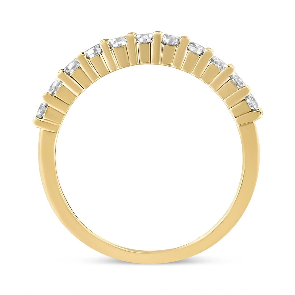 商品Haus of Brilliance|IGI Certified 1/2 Cttw Diamond 10K Yellow Gold Prong Set Fluted Band Style Wedding Ring,价格¥6499,第3张图片详细描述