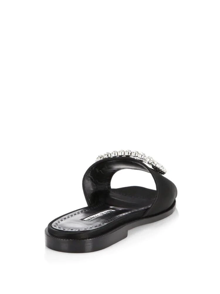 商品Manolo Blahnik|Crystal-Embellished Satin Slides,价格¥2529,第2张图片详细描述