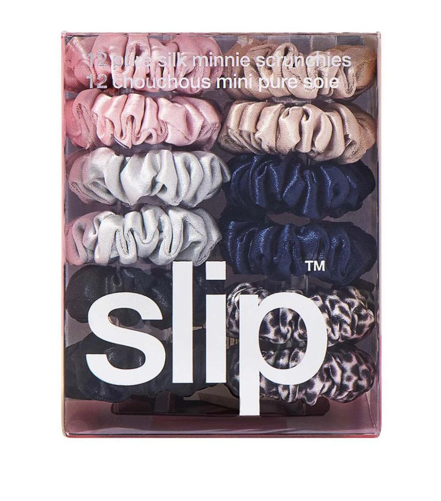 商品Slip|Pure Silk Minnie Scrunchies (Set of 12),价格¥398,第2张图片详细描述