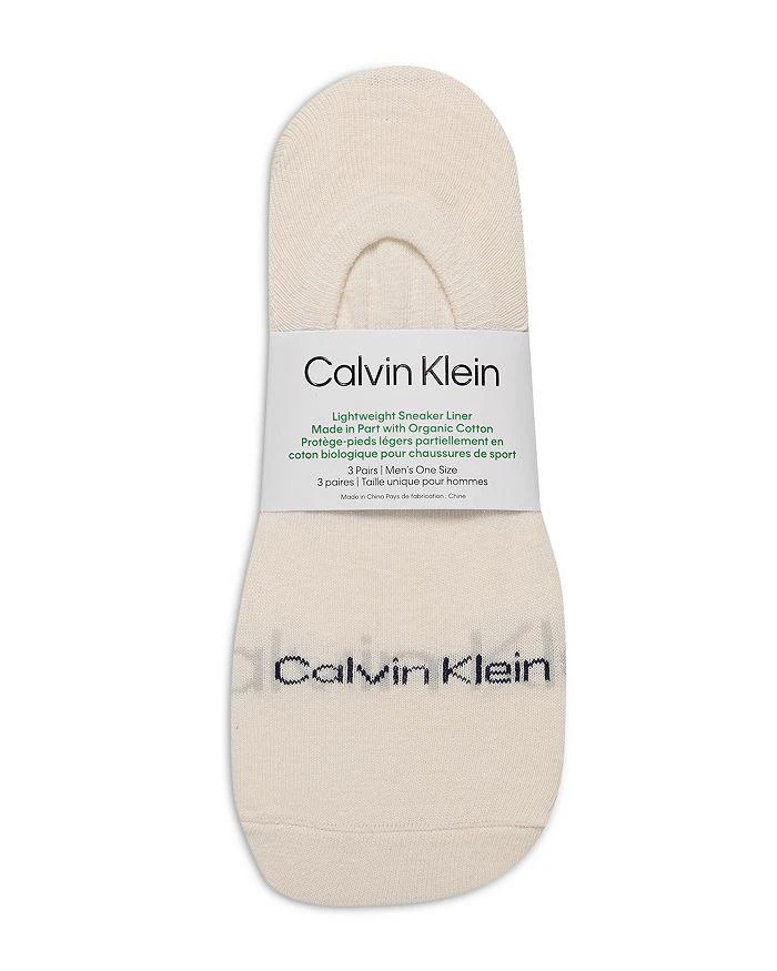 商品Calvin Klein|No Show Logo Liner Socks, Pack of 3,价格¥105,第2张图片详细描述