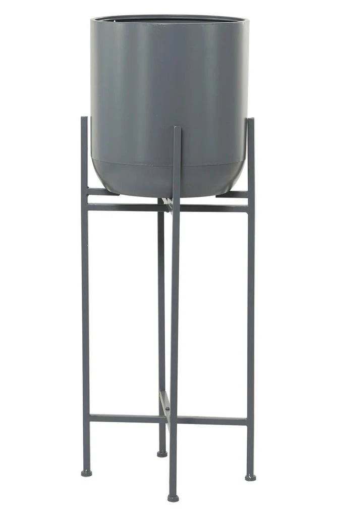 商品GINGER BIRCH STUDIO|Dark Gray Metal Modern Planter with Removable Stand,价格¥773,第2张图片详细描述