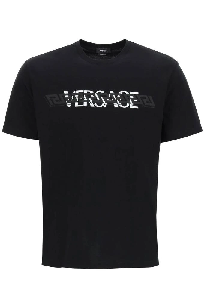 商品Versace|Versace mitchel fit t-shirt with greca and logo,价格¥1706,第1张图片