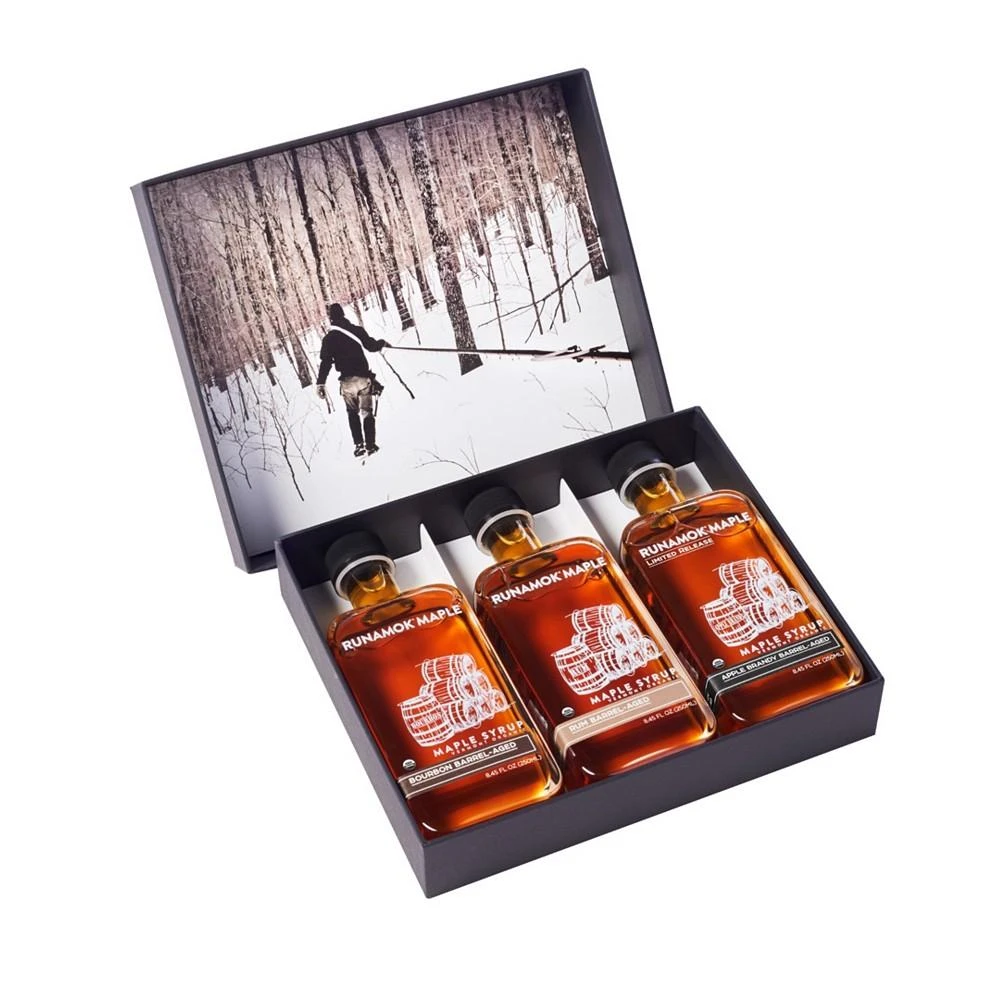 商品Runamok Maple|3-Pc. Barrel-Aged Maple Syrup Gift Box,价格¥443,第1张图片