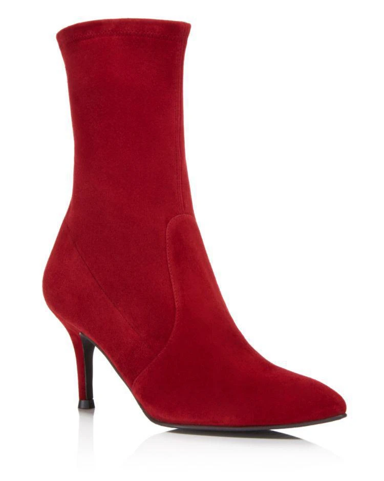 商品Stuart Weitzman|Cling Suede Stretch Sock Booties ,价格¥2582,第1张图片