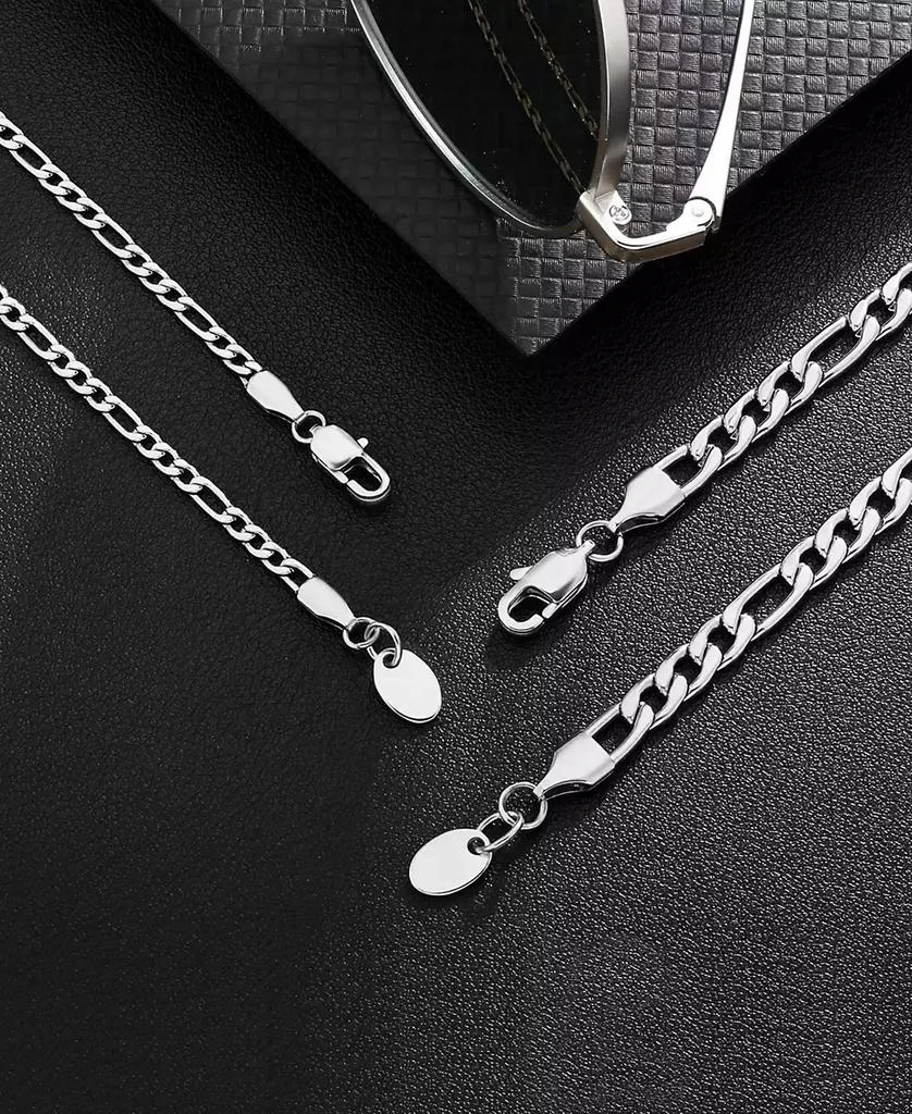 商品Rhona Sutton|Silver Stainless Steel 5MM Figaro Chain Necklace,价格¥487,第2张图片详细描述