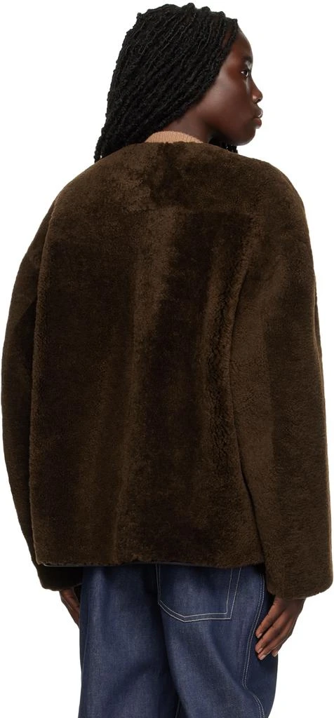 商品Totême|Brown Teddy Shearling Jacket,价格¥20189,第3张图片详细描述
