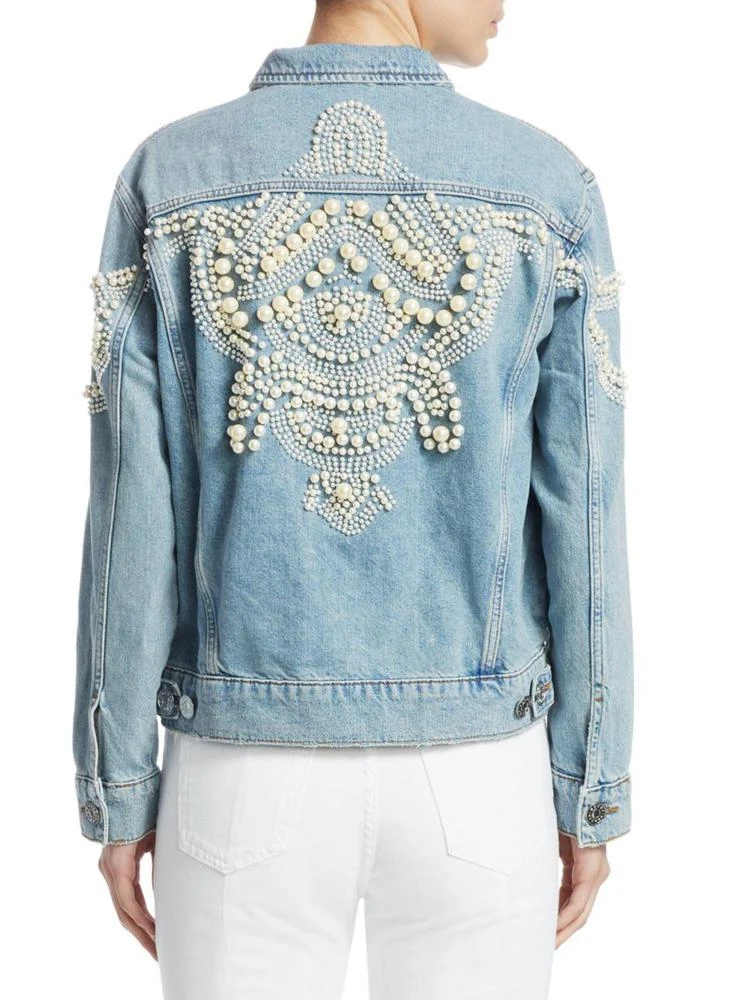 商品Sandro|Cuba To Paris Eriko Beaded Denim Jacket,价格¥2213,第2张图片详细描述