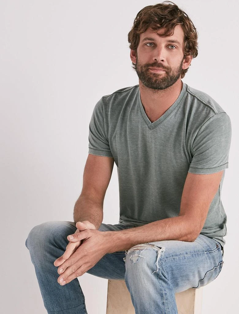 商品Lucky Brand|Mens Venice Burnout V-Neck Tee.,价格¥81,第5张图片详细描述