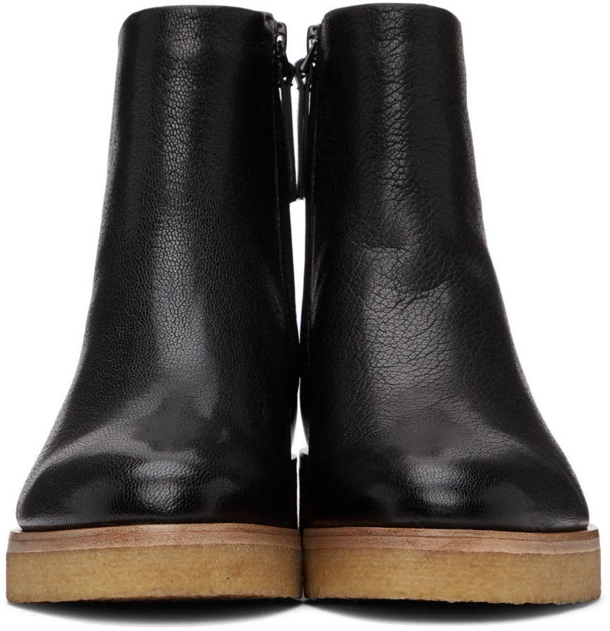 商品The Row|Black Grained Boris Boots,价格¥9457,第4张图片详细描述