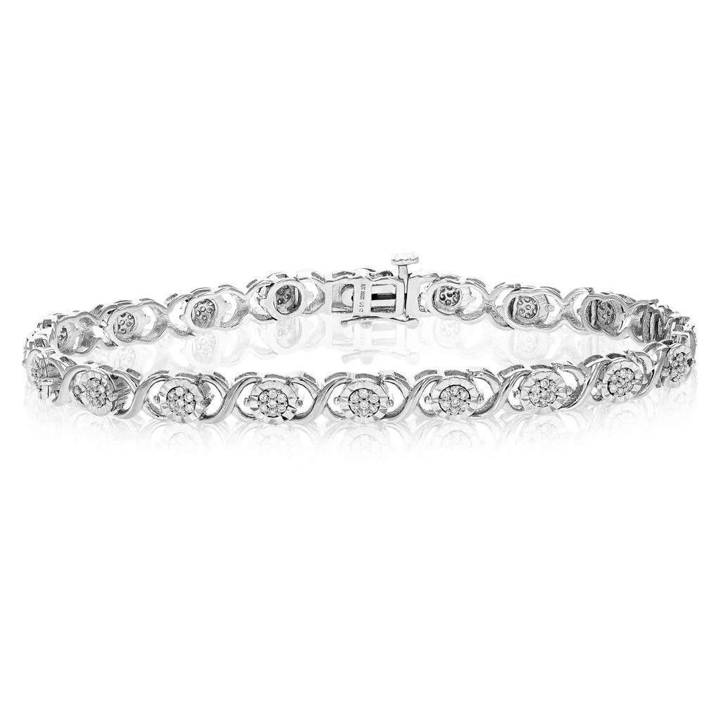 商品Vir Jewels|1/2 cttw Round Lab Grown Diamond Tennis Bracelet .925 Sterling Silver Prong Set,价格¥1986,第1张图片