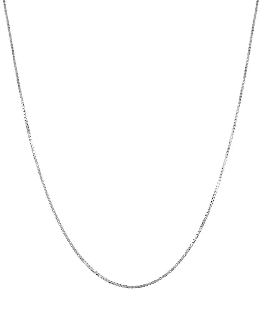 商品Macy's|Fine Box Link 18" Chain Necklace in 14k White Gold,价格¥1254,第1张图片