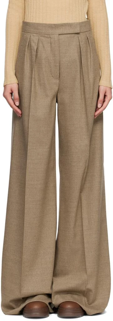 商品Max Mara|Beige Fiore Trousers,价格¥2462,第1张图片