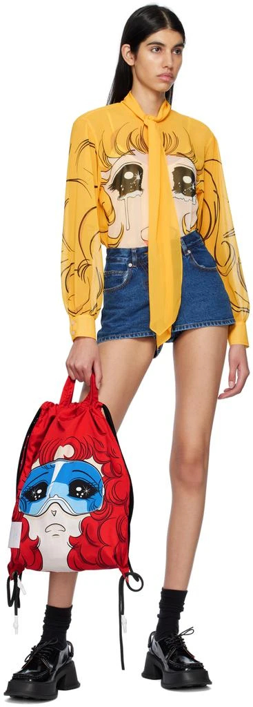 商品pushBUTTON|SSENSE Exclusive Red Goggles Girl Backpack,价格¥1306,第4张图片详细描述