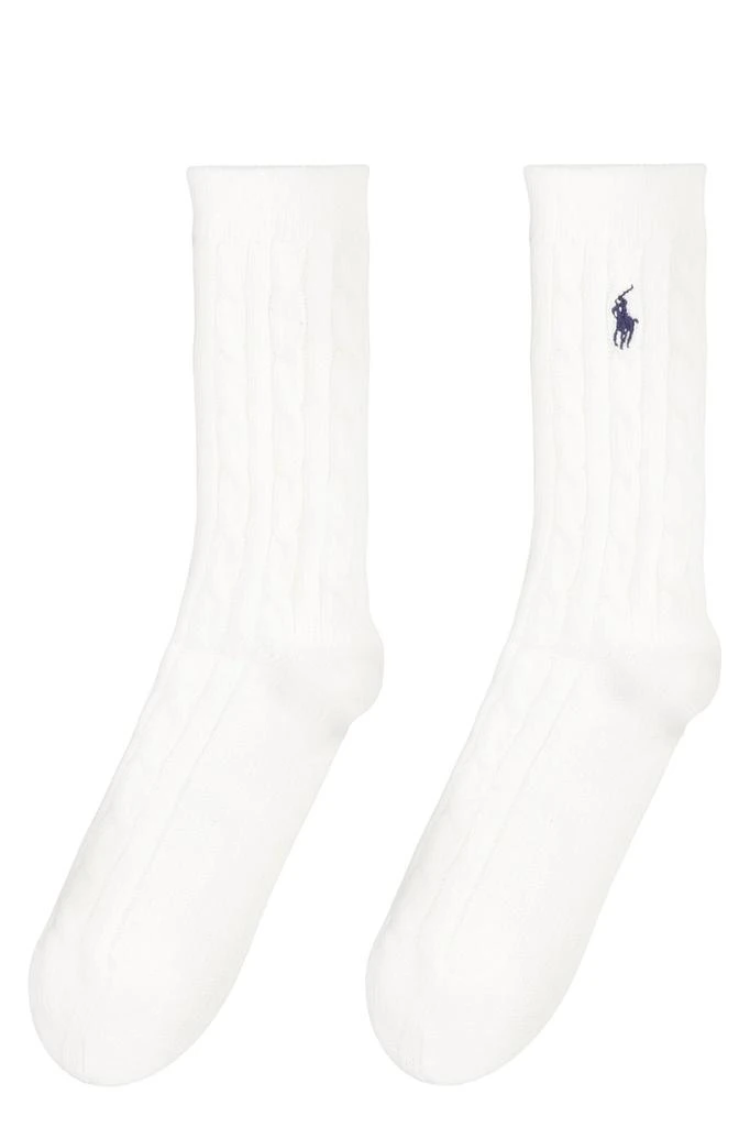 商品Ralph Lauren|Polo Ralph Lauren Logo Embroidered Ribbed Socks,价格¥399,第2张图片详细描述