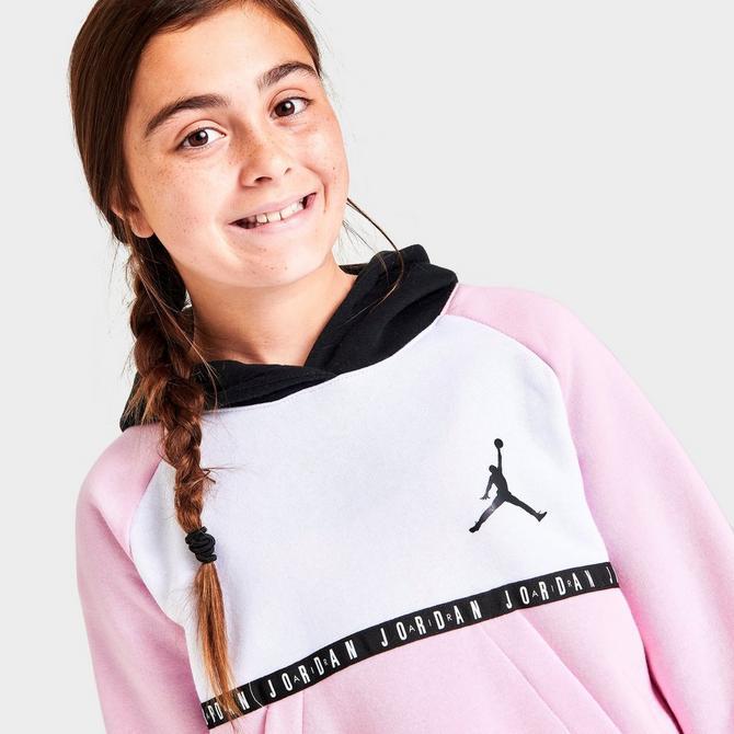 Girls' Jordan Colorblock Taped Hoodie商品第5张图片规格展示