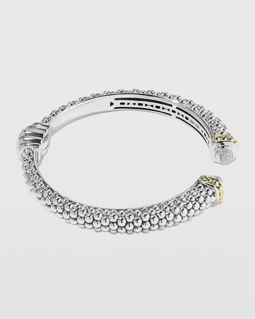 商品LAGOS|Caviar Small Hinge Bracelet with Diamonds,价格¥11813,第4张图片详细描述