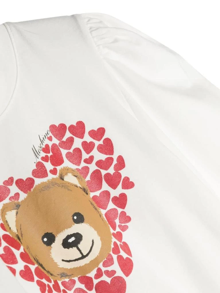 商品Moschino|T-shirt Teddy Bear Bianca In Jersey Di Cotone Bambina,价格¥957,第3张图片详细描述