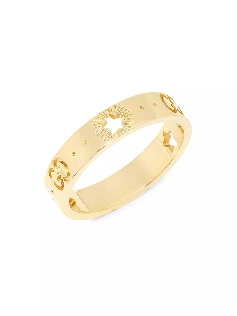 商品Gucci|Icon 18K Yellow Gold Star Detail Ring,价格¥8243,第1张图片