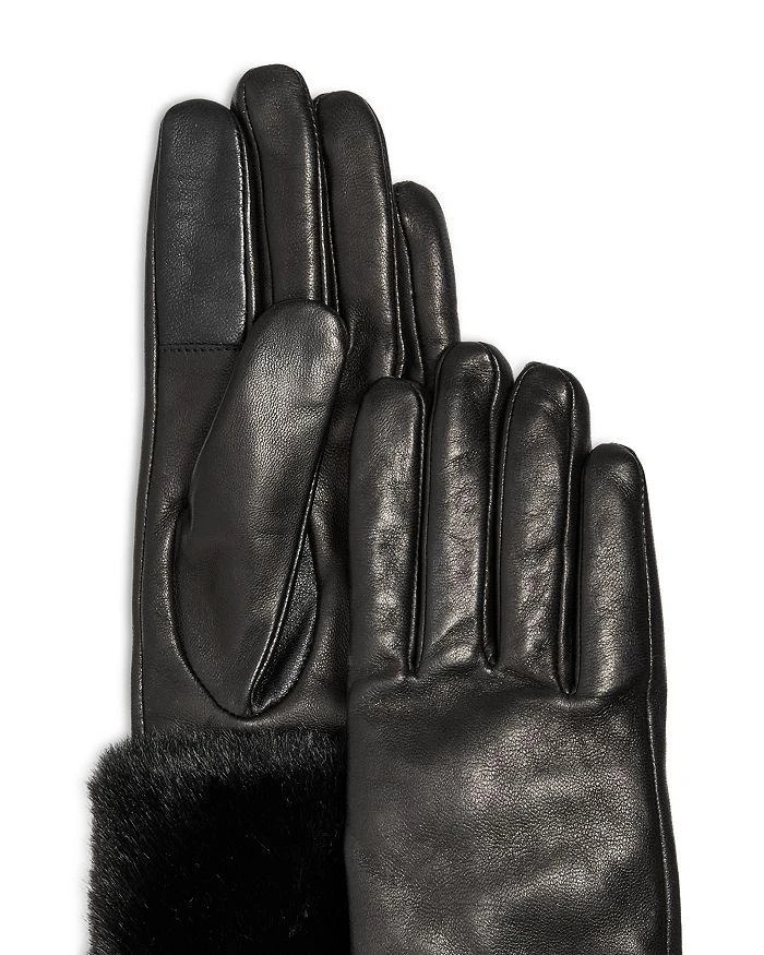 商品Bloomingdale's|Cashmere Lined Cuffed Leather Tech Gloves - Exclusive,价格¥1231,第2张图片详细描述