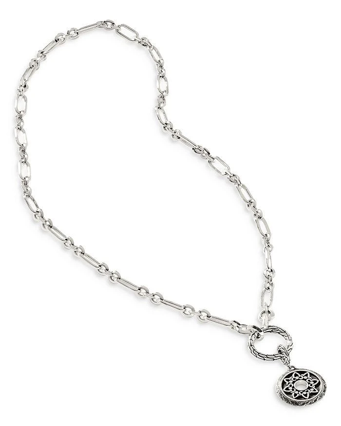 商品John Hardy|Sterling Silver Classic Chain Interchangeable Ring & Flower Pendant Necklace, 18",价格¥7612,第1张图片