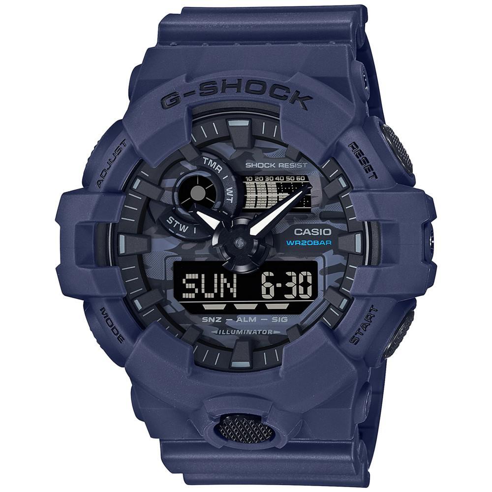 商品G-Shock|Men's Analog Digital Blue Resin Strap Watch 53mm GA700CA-2A,价格¥730,第1张图片