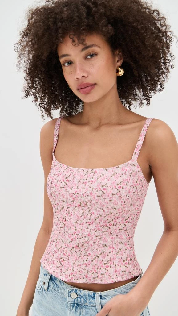 商品Reformation|Hattie Linen Top,价格¥1118,第1张图片