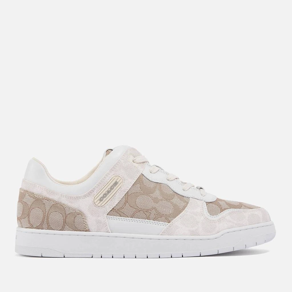 商品Coach|Coach Men's C201 Mixed Signature 1 Basket Jacquard-Canvas Trainers,价格¥2374,第1张图片