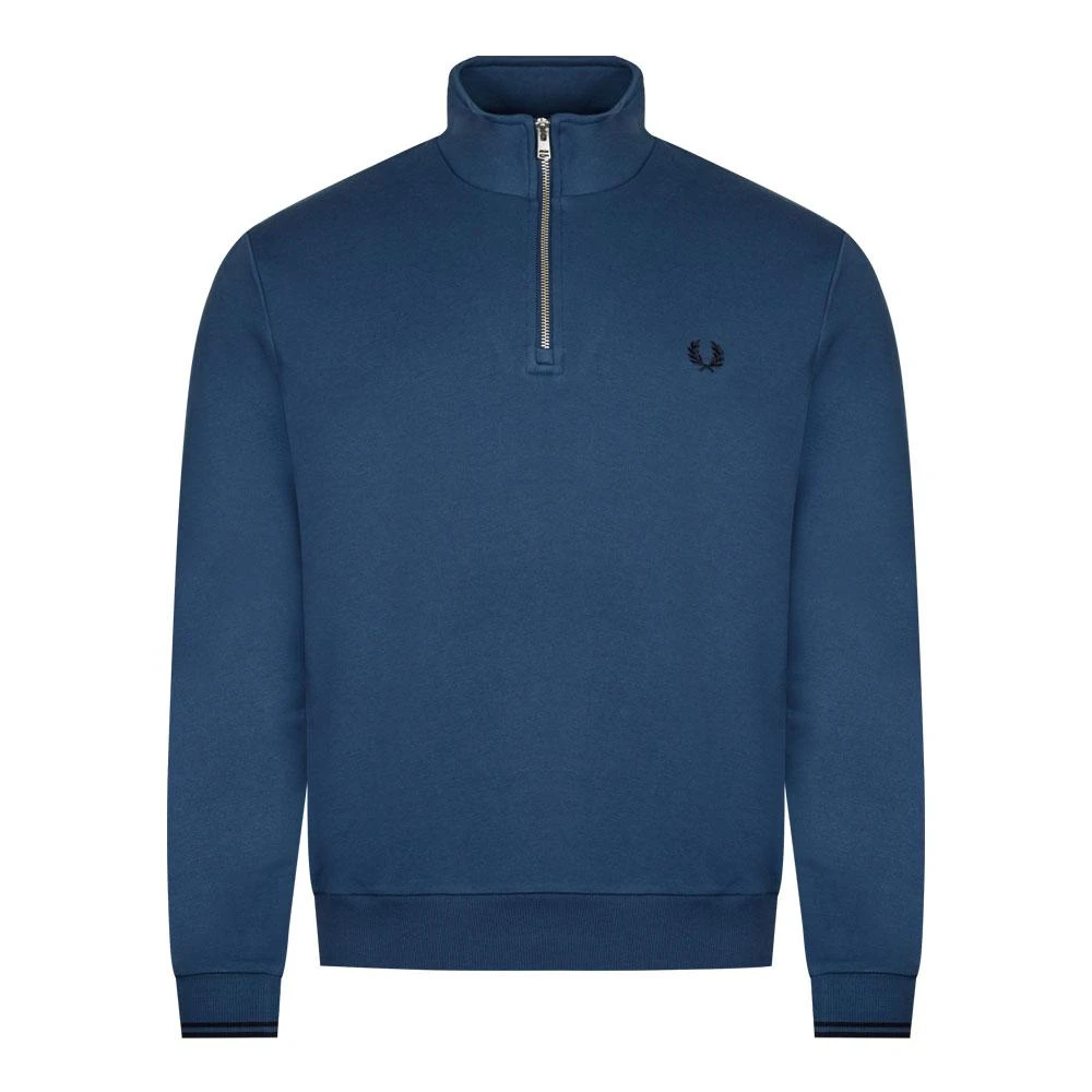 商品Fred Perry|Fred Perry Half Zip Sweatshirt - Midnight Blue,价格¥883,第1张图片