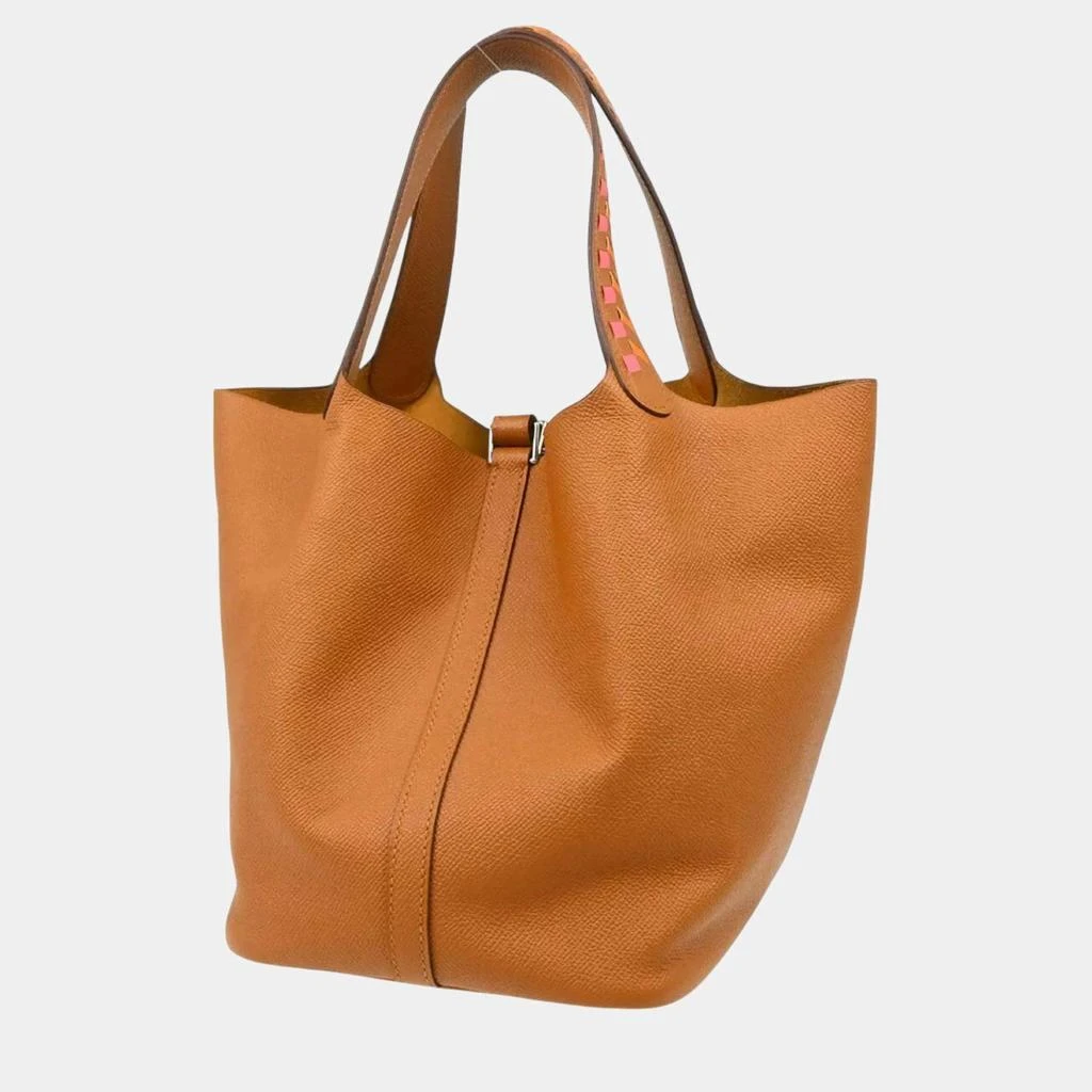 商品[二手商品] Hermes|Hermes Gold Epsom Leather Picotin Lock MM Tote Bag,价格¥32959,第2张图片详细描述