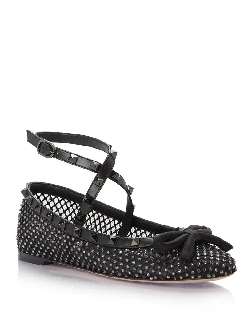 商品Valentino|Women's Embellished Ankle Strap Ballet Flats,价格¥9905,第1张图片