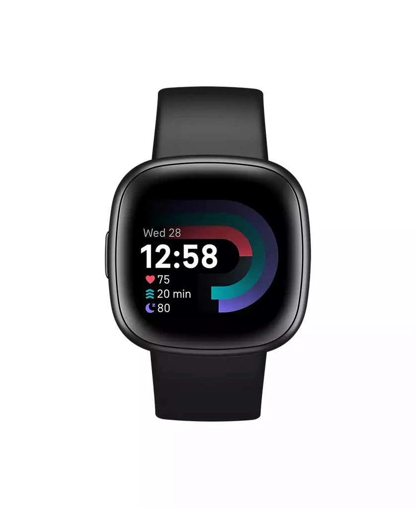 商品Fitbit|Versa 4 Black Graphite Premium Smartwatch, 39mm,价格¥903,第1张图片