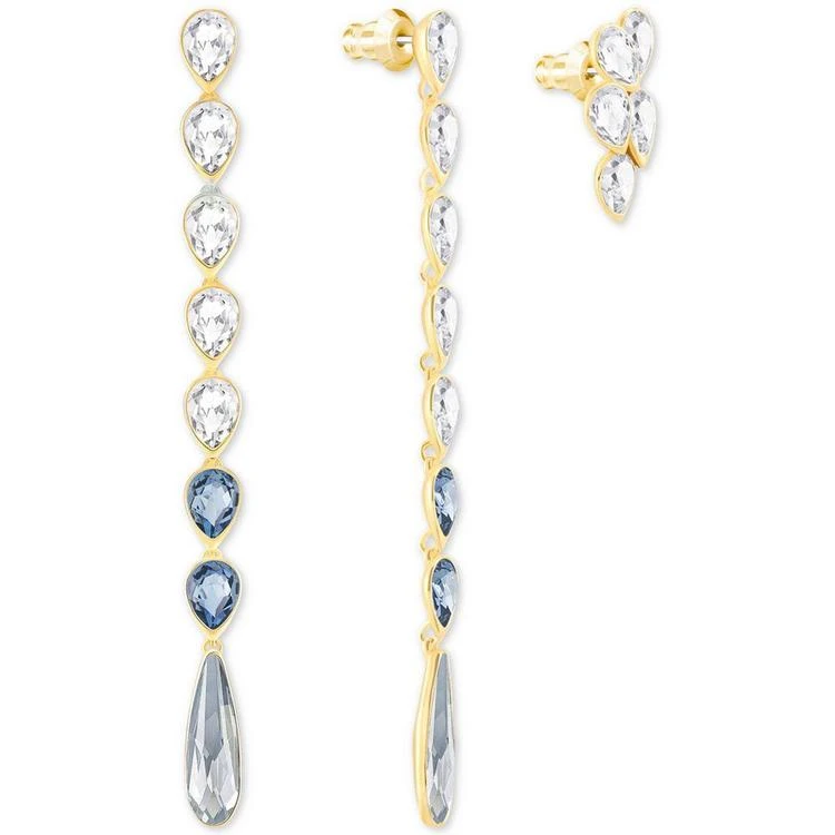 商品Swarovski|Gold-Tone 蓝&白水晶耳饰3件套,价格¥964,第2张图片详细描述