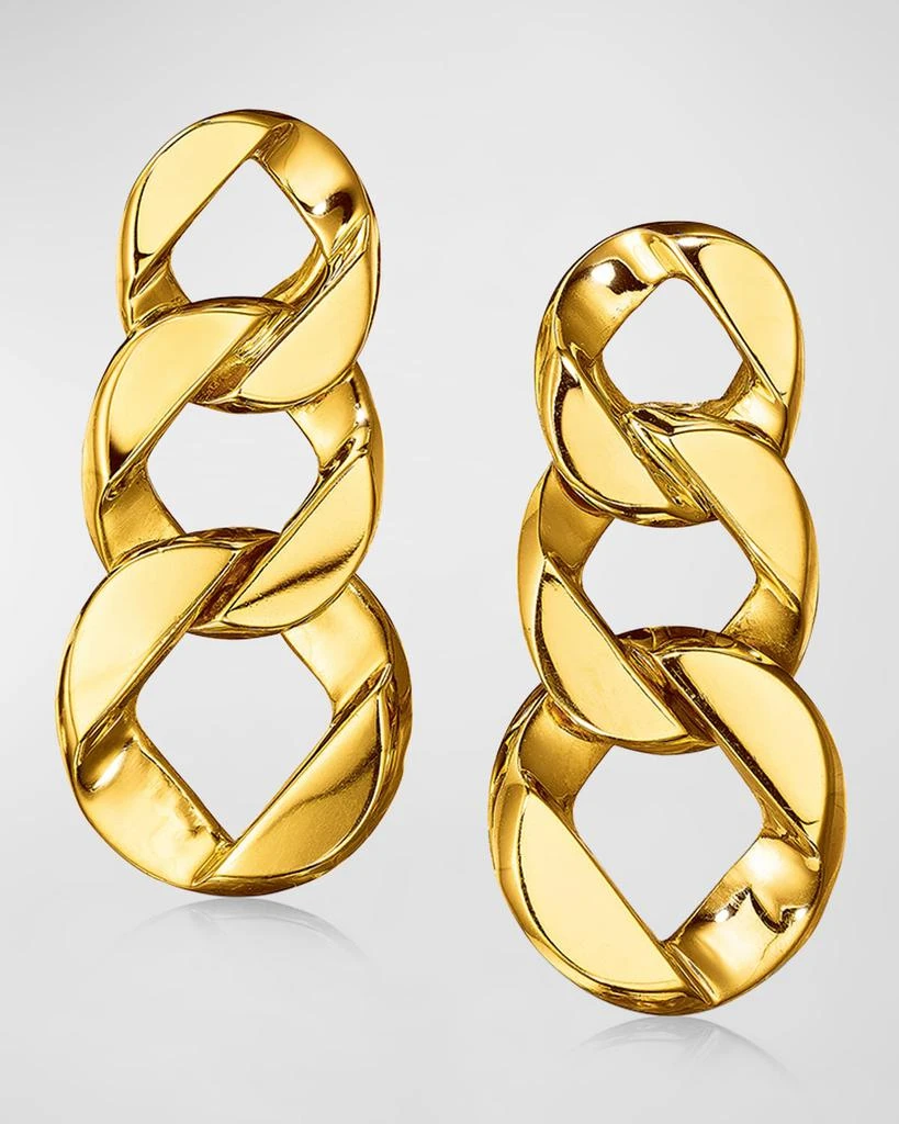 商品Verdura|18k Yellow Gold Piccolo Curb-Link Clip-On Earrings,价格¥31038,第1张图片