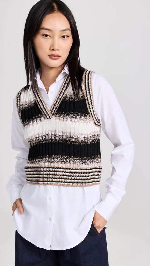 商品VERONICA BEARD|Spear Mixed Media Vest,价格¥2236,第1张图片