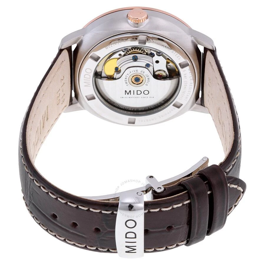 商品MIDO|Commander II Grey Dial Maroon Leather Men's Watch M0214312606100,价格¥7132,第3张图片详细描述