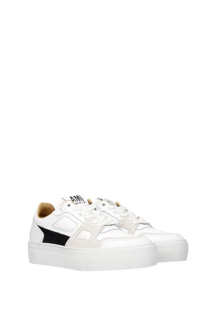 商品AMI|Sneakers Leather White Grey,价格¥1052,第2张图片详细描述