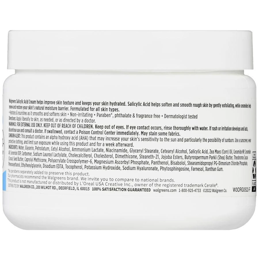 商品Walgreens|Salicylic Acid Cream Fragrance Free,价格¥38,第3张图片详细描述