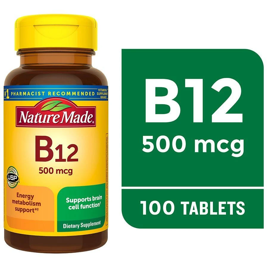 商品Nature Made|Vitamin B12 500 mcg Tablets,价格¥121,第2张图片详细描述