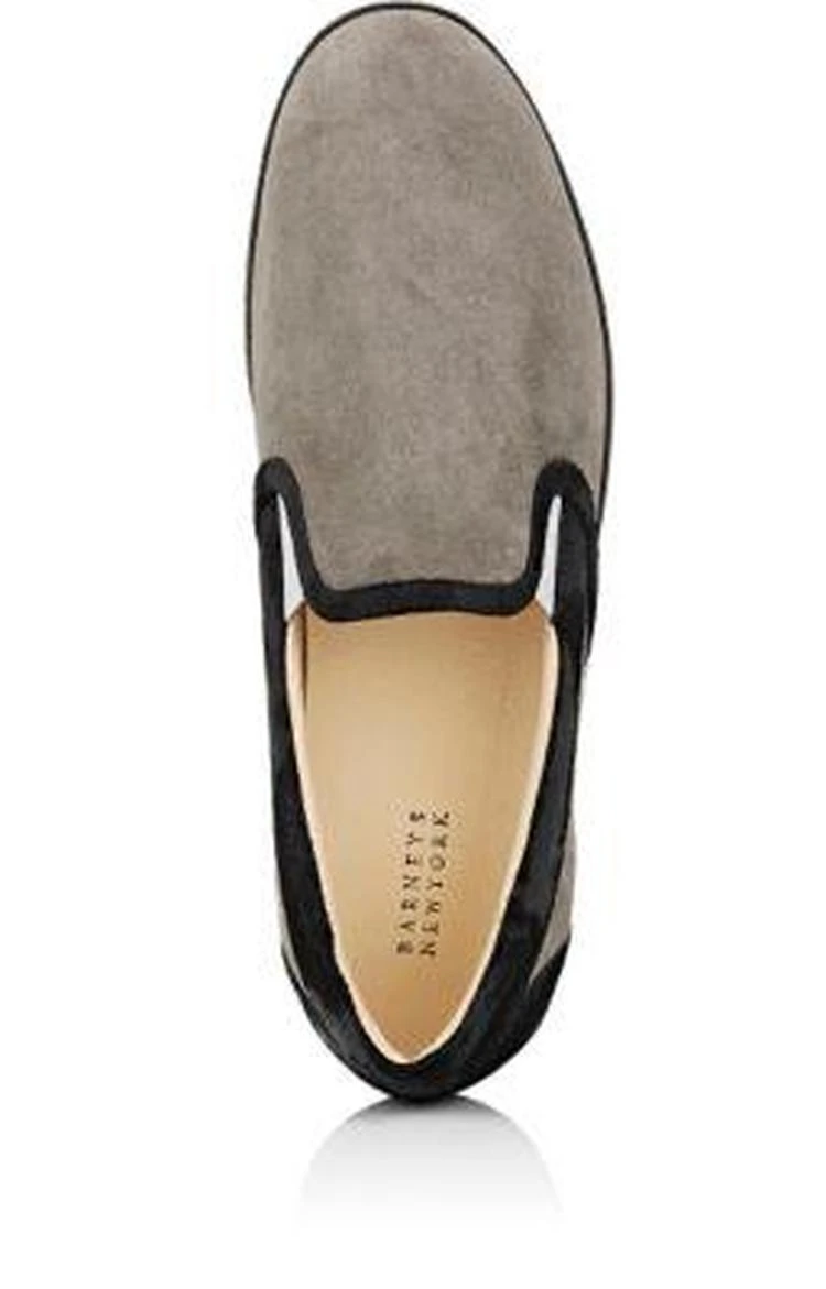 商品Barneys New York|Suede-Trimmed Slip-On Sneakers,价格¥961,第4张图片详细描述