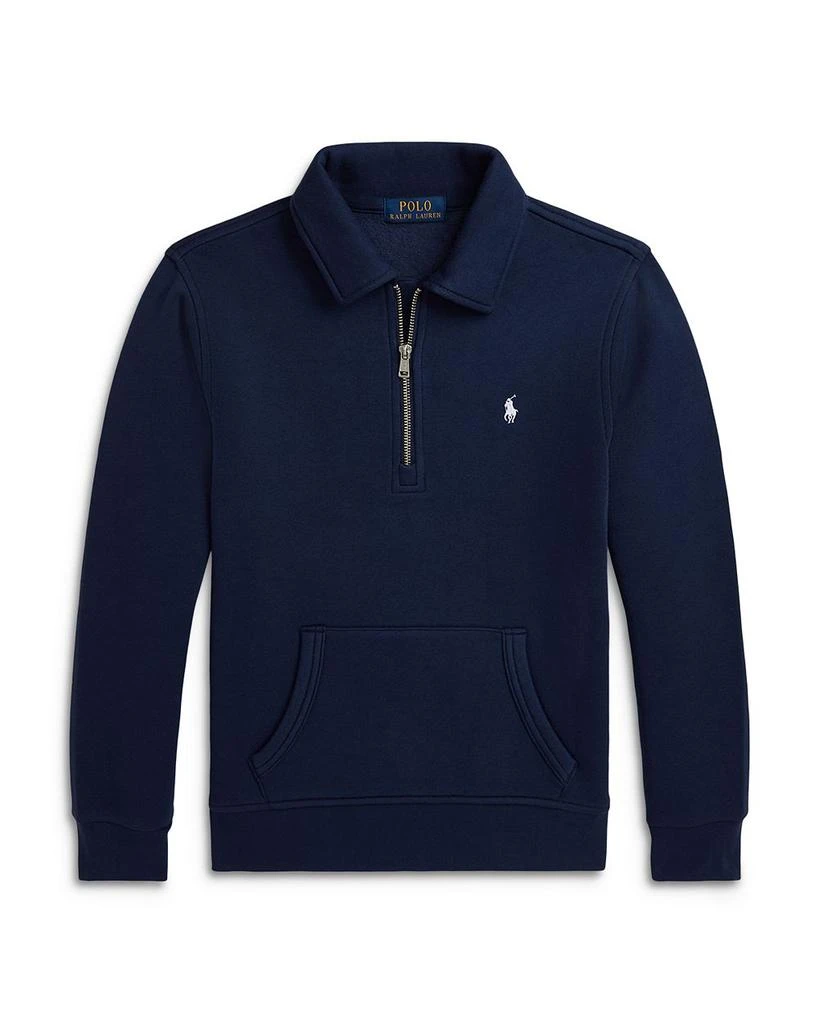 商品Ralph Lauren|Boys' Fleece Quarter Zip Pullover - Little Kid, Big Kid,价格¥339,第1张图片