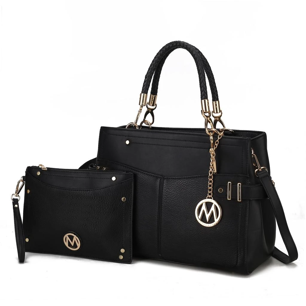 Tenna Vegan Leather Women’s Satchel Bag with Wristlet 商品