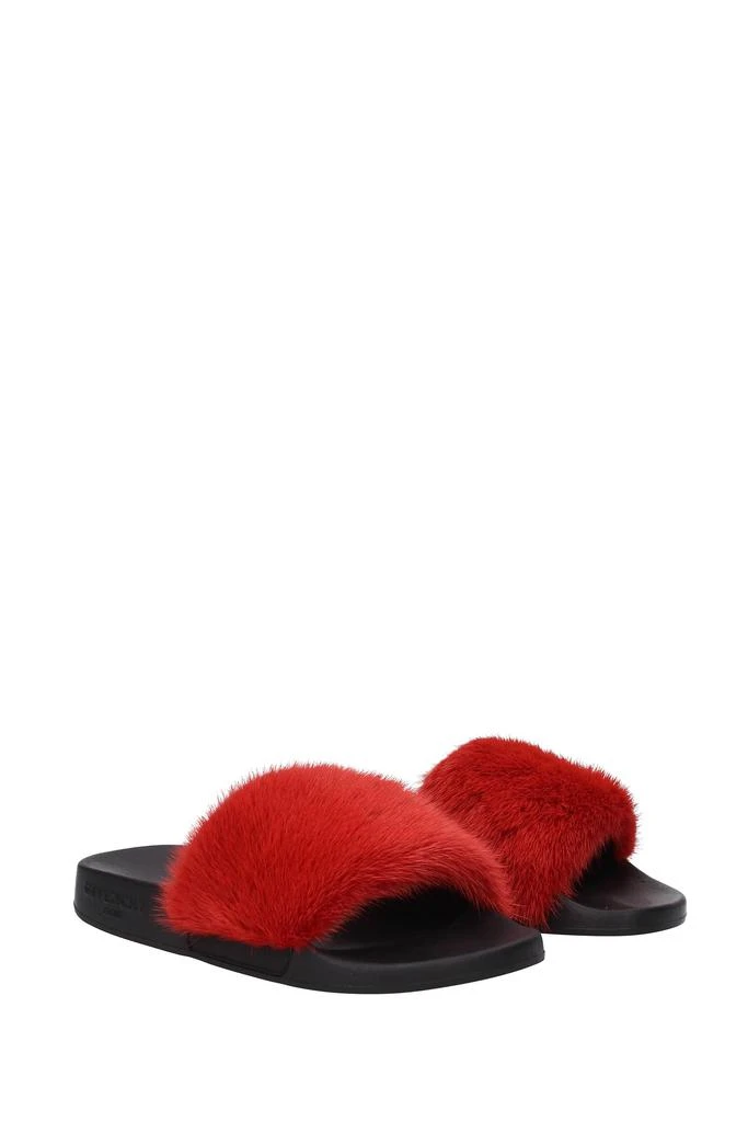 商品Givenchy|Slippers and clogs Fur Red,价格¥1955,第2张图片详细描述