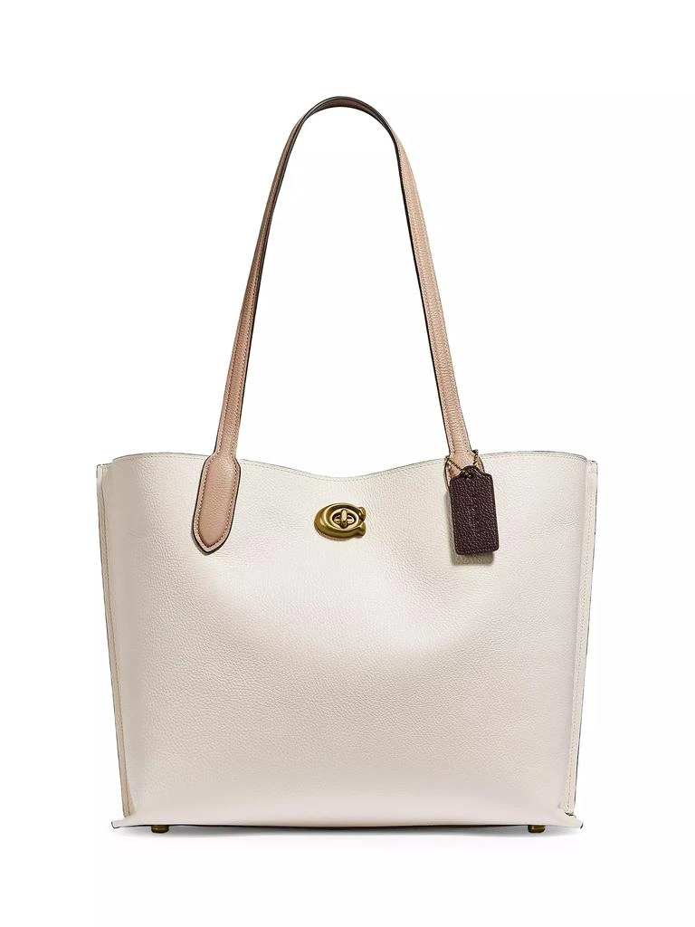 商品Coach|Willow Colorblock Leather Tote,价格¥2609,第1张图片