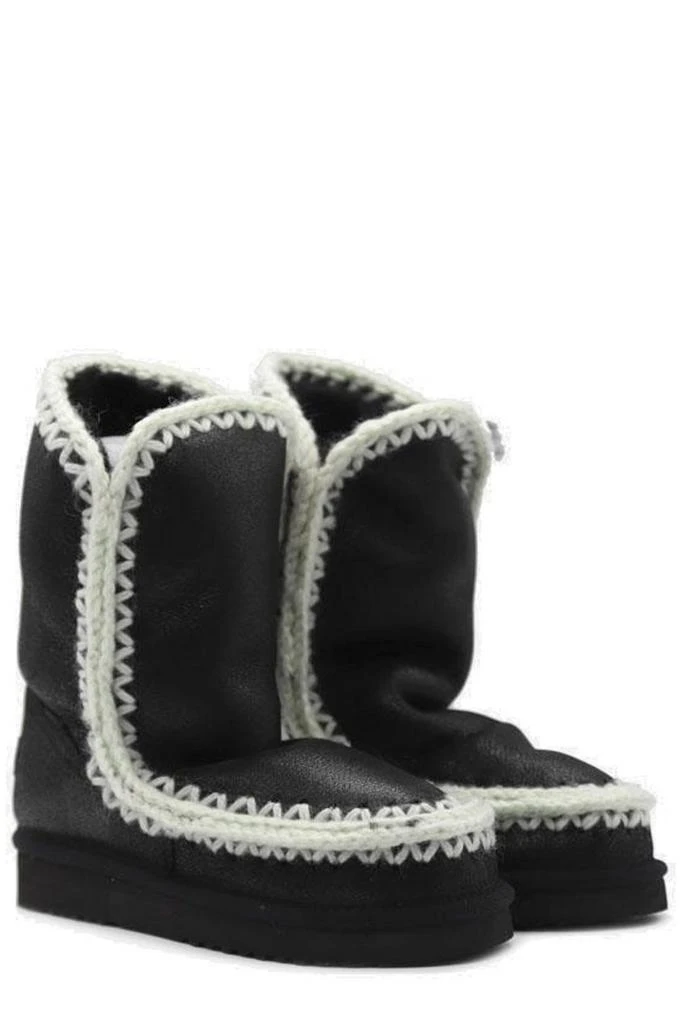 商品Mou|Mou Eskimo Contrast-Stitched Wedge Ankle Boots,价格¥1737,第3张图片详细描述