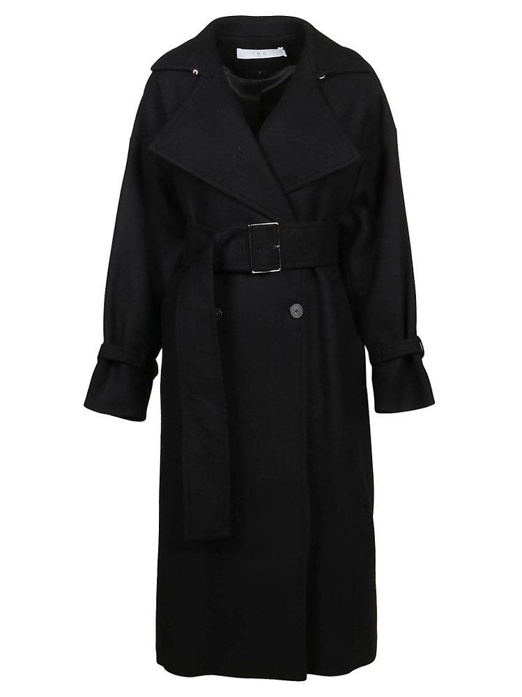 Iro Belted Double-Breasted Coat商品第1张图片规格展示