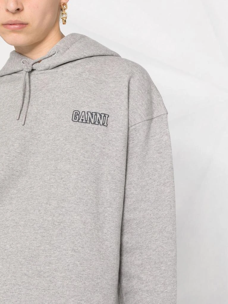 商品Ganni|GANNI - Logo Organic Cotton Hoodie,价格¥1222,第4张图片详细描述