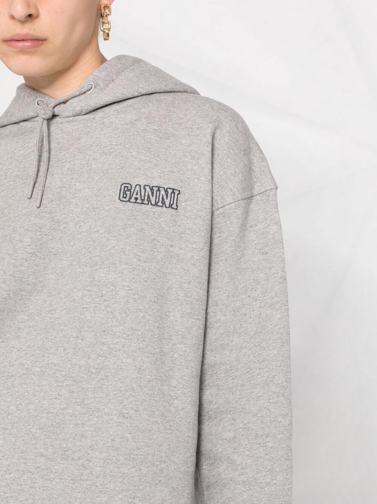 商品Ganni|GANNI - Logo Organic Cotton Hoodie,价格¥1179,第6张图片详细描述