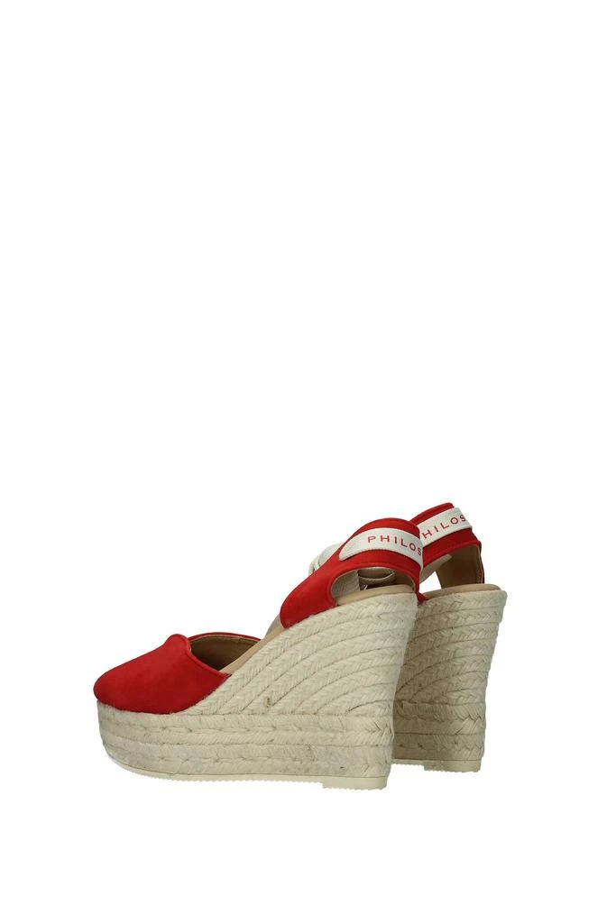 商品MANEBÍ|Wedges philosophy Suede Red Ruby,价格¥875,第4张图片详细描述